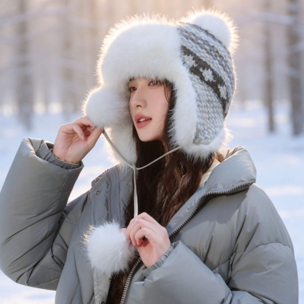 Trapper Hat Ear Flap - Elegante Cappello Trapper in Poliestere Lavorato