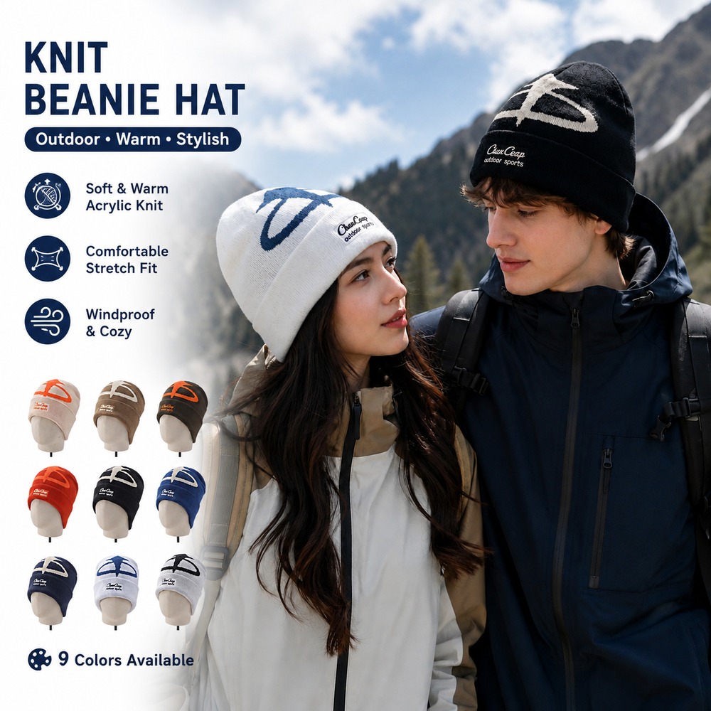 Beanie Cuffed Knit - Berretto Invernale Unisex in Maglia, Caldo